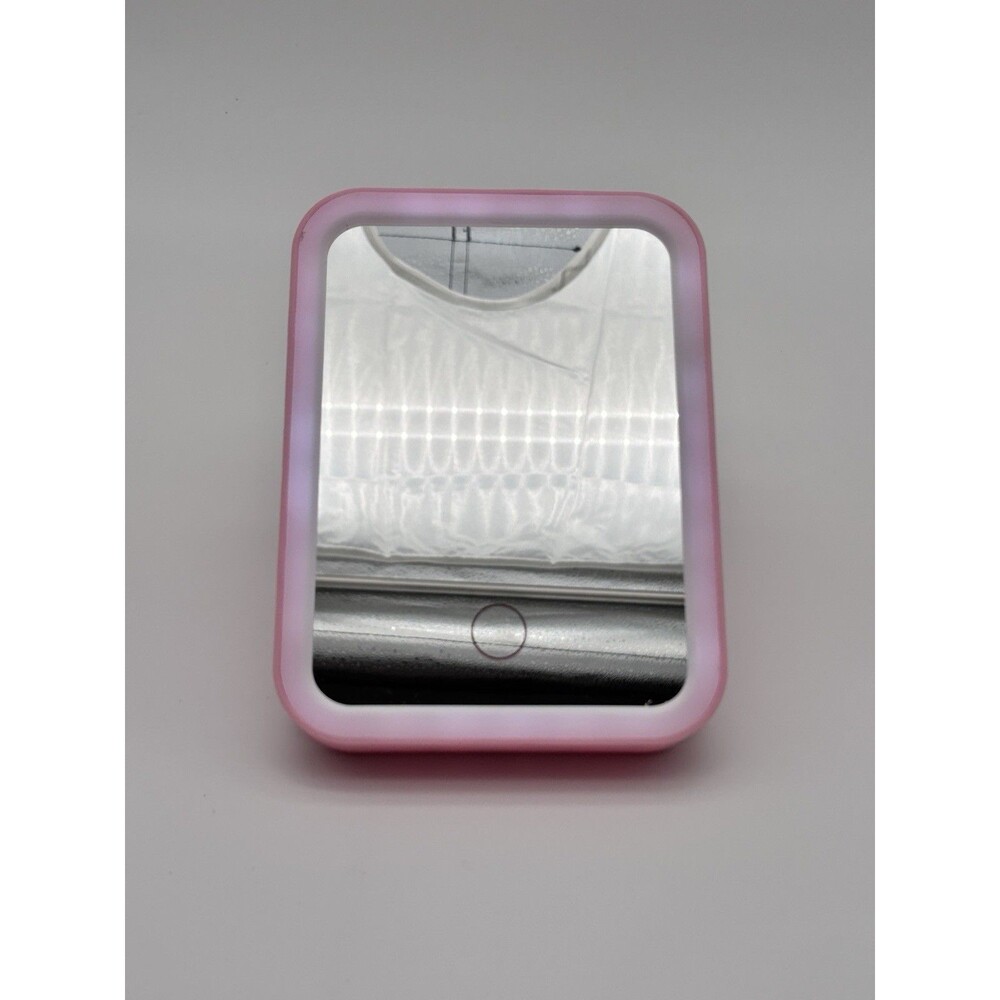 Pink Lighted Makeup Mirror - Portable LED Vanity Mirror with 3 Brightness Levels